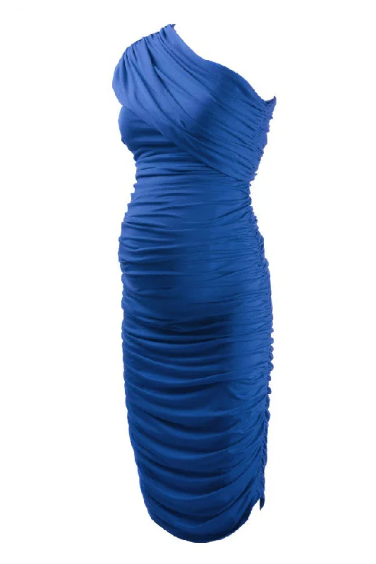 Maxi - inspired midi dresses with flowing fabrics for a beachy vibeOne Shoulder Sexy Empire Waist Maternity Dress