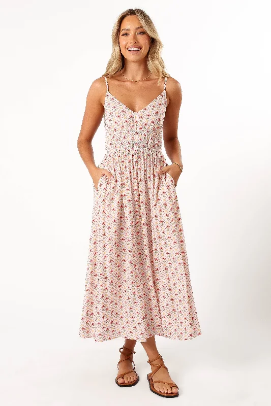 Midi dresses with cotton - blend materials for everyday comfortPhoeve Midi Dress - Floral
