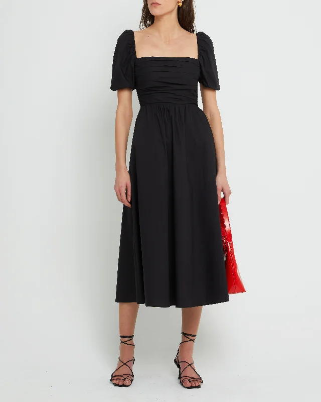 Sheath midi dresses with beaded embellishments for a formal occasionRiver Dress