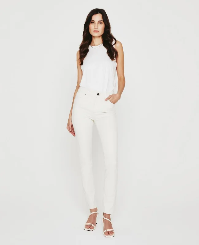 Ripped Denim Top for a Rebellious Fashion StatementAG Jeans Mari - White Cream