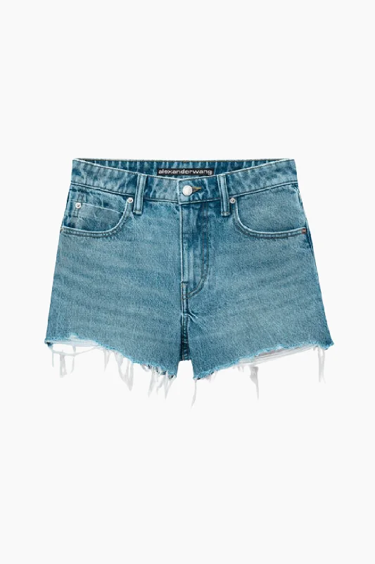 Cropped Denim Top to Pair with High - Waisted BottomsAlexander Wang Bite High Rise Denim Short - Light Vintage Indigo Cropped Denim Top to Pair with High - Waisted BottomsAlexander Wang Bite High Rise Denim Short - Light Vintage Indigo