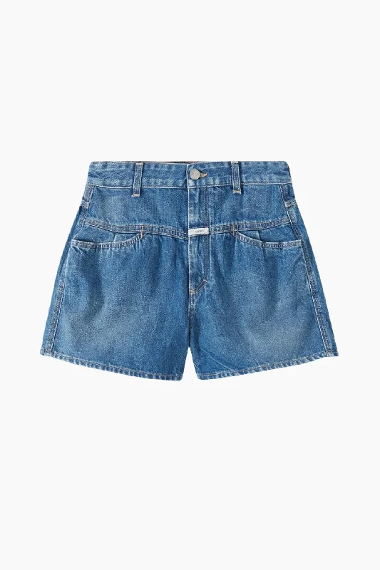 Long - Sleeve Denim Top for Cold Weather LayeringClosed Jocy X Denim Short - Mid Blue Long - Sleeve Denim Top for Cold Weather LayeringClosed Jocy X Denim Short - Mid Blue