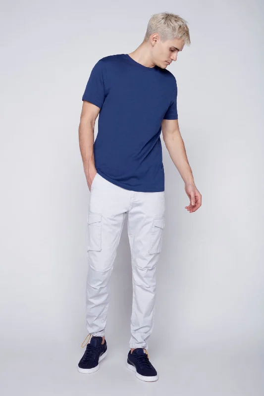 Ripped Denim Top for a Rebellious Fashion StatementDEAN - Slim Fit Cargo Chinos (Convertible Joggers) - Frost Blue Ripped Denim Top for a Rebellious Fashion StatementDEAN - Slim Fit Cargo Chinos (Convertible Joggers) - Frost Blue