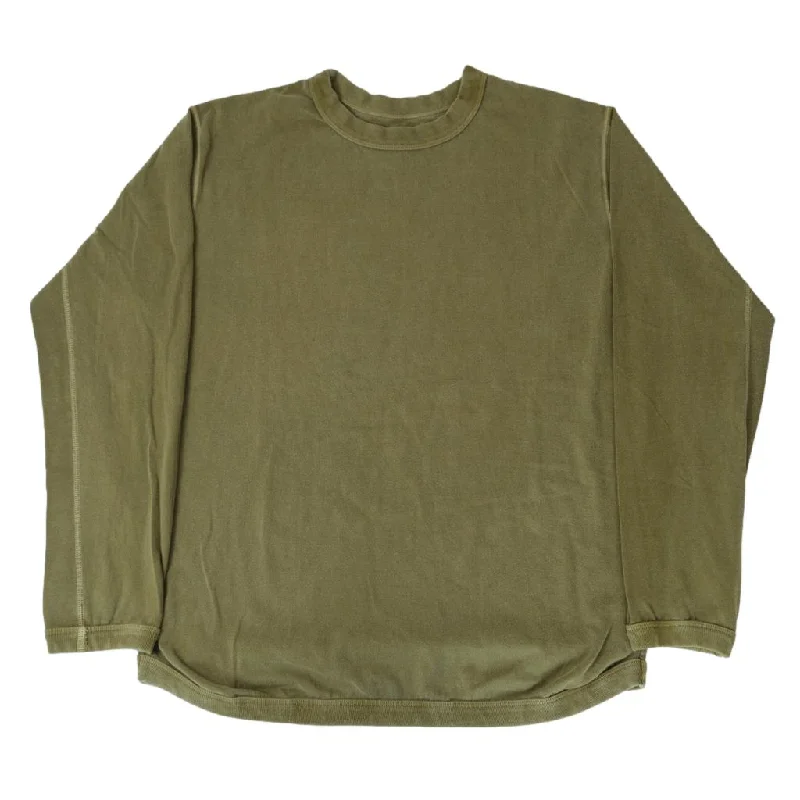 High - rise flare women jeans for a 70s - inspired lookFullcount Flatseam Heavyweight L/S Tee (Olive)