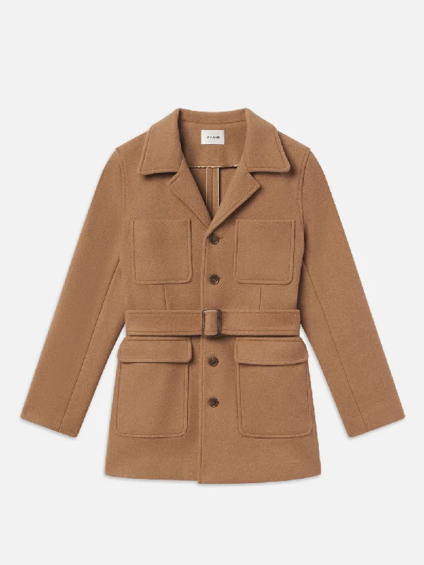 Distressed women jeans for a trendy and edgy lookMelton Safari Jacket -- Light Camel