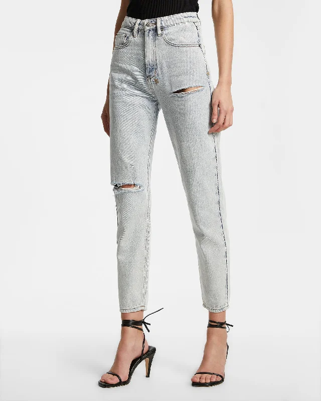 Patchwork Denim Top with a Unique and Artistic AppealPOINTER MUSE RIPPED