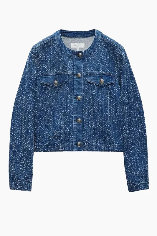 Cropped Denim Top to Pair with High - Waisted BottomsRag & Bone Cora Denim Jacket - Midtweed Cropped Denim Top to Pair with High - Waisted BottomsRag & Bone Cora Denim Jacket - Midtweed