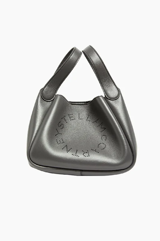 Straight - leg women jeans with a classic and timeless appealStella McCartney Logo Double Top Handle Crossbody Bag - Slate