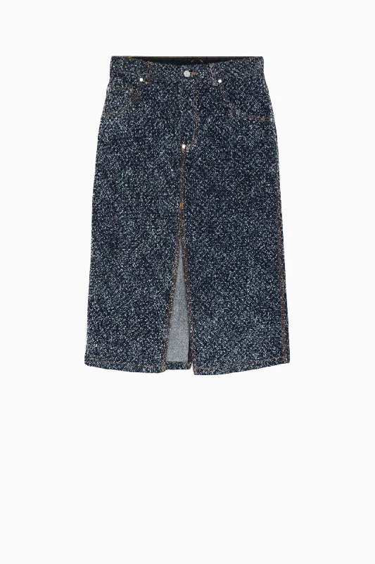 Cargo women jeans with multiple pockets for added functionalityStella McCartney Boucle Denim Skirt - Blue