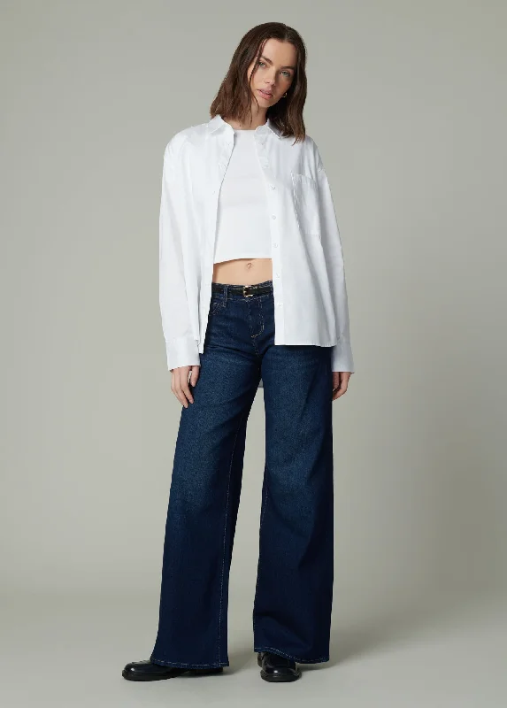 Denim Top with a Metallic Accent for a Shiny LookTHE LOU LOU