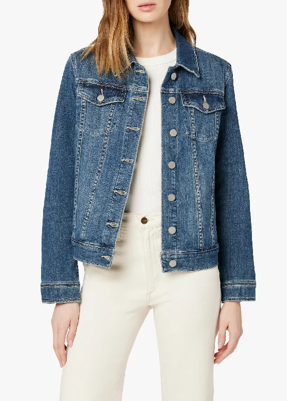 Embroidered women jeans with intricate patternsTHE RELAXED JACKET