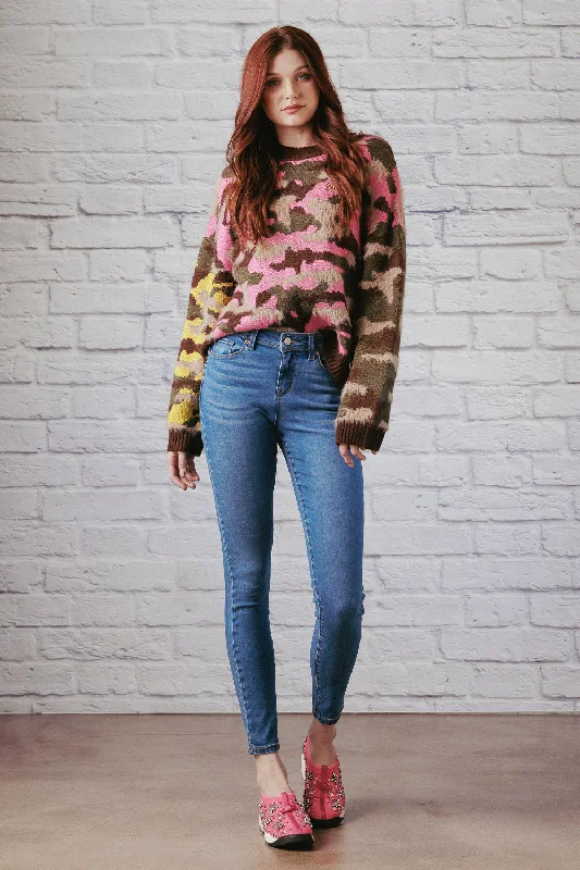 Acid - wash women jeans with a retro finishPush Up Skinny Jeans