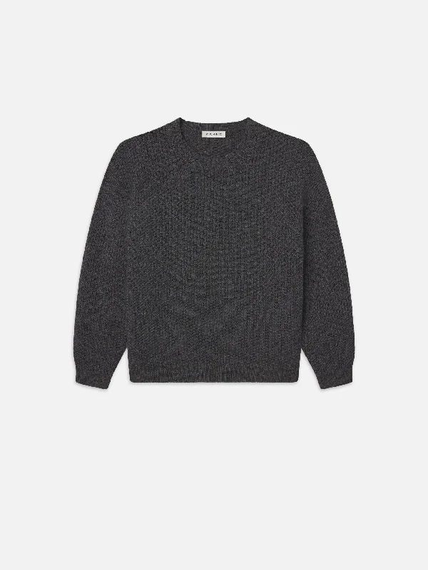 Distressed Denim Top for a Trendy and Edgy LookWool Cashmere Textured Sweater -- Anthracite Distressed Denim Top for a Trendy and Edgy LookWool Cashmere Textured Sweater -- Anthracite