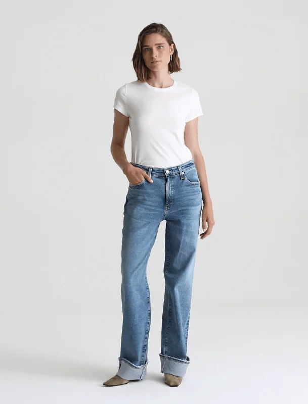 Women's pants with adjustable cuffs Dark - wash women jeans for a sophisticated and slimming effect Kora High Rise Cuffed Jean