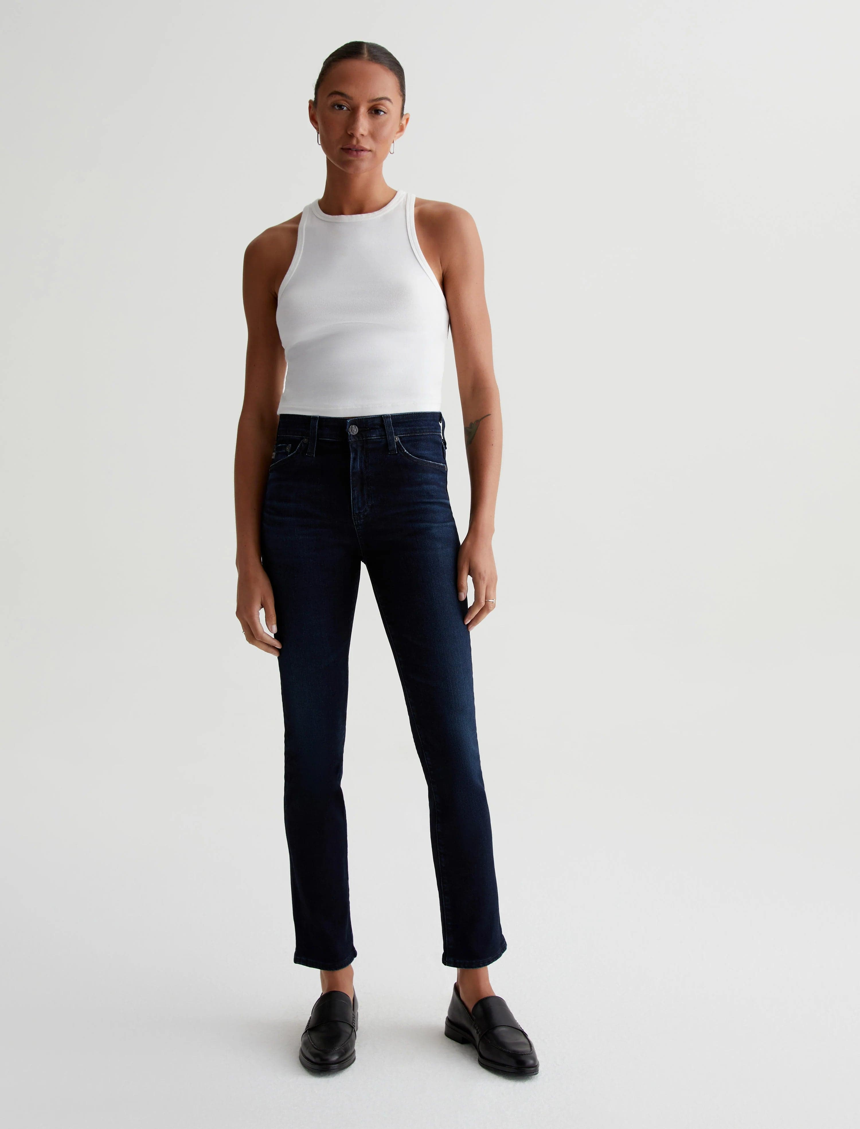 Women's pants for yoga studio Cargo women jeans with multiple pockets for added functionality Mari High Rise Slim Straight