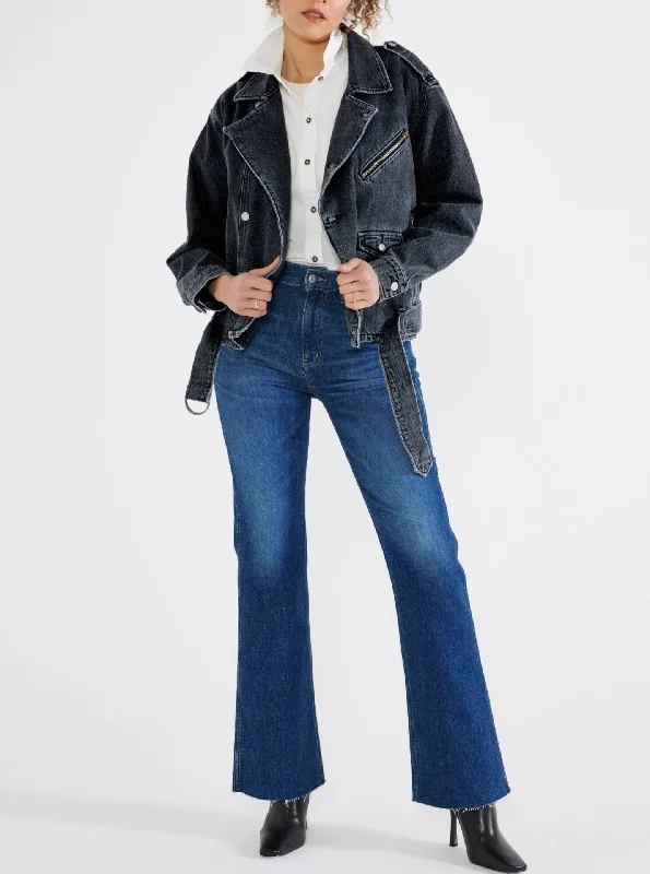 Women's designer brand pants High - rise flare women jeans for a 70s - inspired look Anya Modern Flare - Chrome Diopside