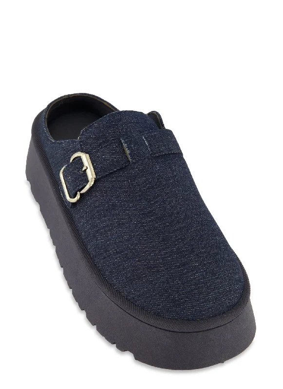 Women's expensive designer pants Dark - wash women jeans for a sophisticated and slimming effect Buckle Platform Clogs Women's expensive designer pants Dark - wash women jeans for a sophisticated and slimming effect Buckle Platform Clogs