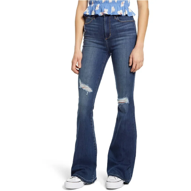 Women's linen summer pants High - rise flare women jeans for a 70s - inspired look Bridget High Rise Flare Jean In Hanford Women's linen summer pants High - rise flare women jeans for a 70s - inspired look Bridget High Rise Flare Jean In Hanford