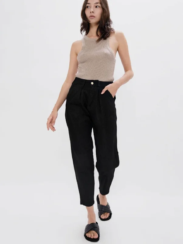 Women's printed floral pants High - waisted women jeans for a flattering silhouette California Upcycled Barrel Jeans | Celeste Women's printed floral pants High - waisted women jeans for a flattering silhouette California Upcycled Barrel Jeans | Celeste