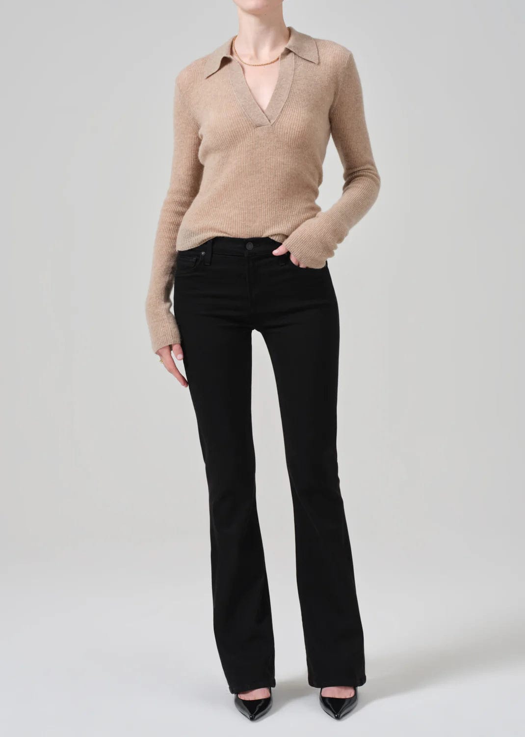 Women's tassel - adorned boho pants Embellished women jeans with studs or rhinestones for a glamorous touch Lilah High Rise Bootcut - Plush Black
