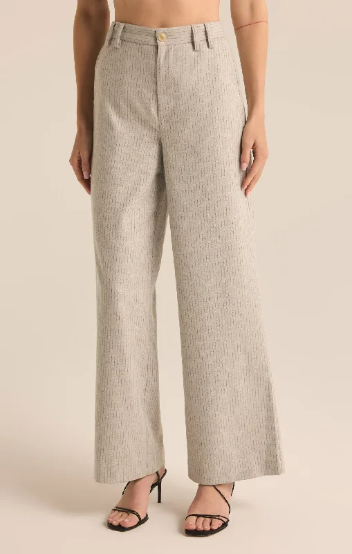 Women's printed floral pants High - waisted women jeans for a flattering silhouette Evette Pinstripe Pant