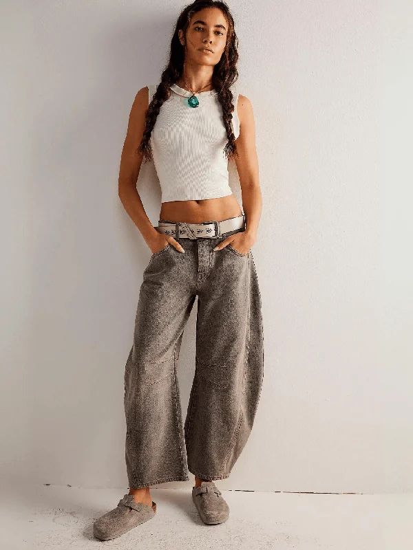 Women's unisex - style casual pants Ripped women jeans for a rebellious and fashion - forward style Good Luck Mid Rise Jean - Grey Women's unisex - style casual pants Ripped women jeans for a rebellious and fashion - forward style Good Luck Mid Rise Jean - Grey
