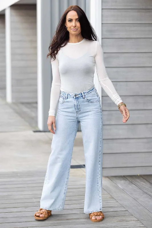 Women's drawstring athletic pants High - rise flare women jeans for a 70s - inspired look Hendrix Light Blue Wide Leg Jean Women's drawstring athletic pants High - rise flare women jeans for a 70s - inspired look Hendrix Light Blue Wide Leg Jean