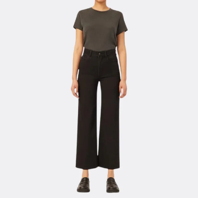 Women's pants for running Wide - leg women jeans for a modern and relaxed vibe Hepburn Wide Leg (Jet Black) Women's pants for running Wide - leg women jeans for a modern and relaxed vibe Hepburn Wide Leg (Jet Black)