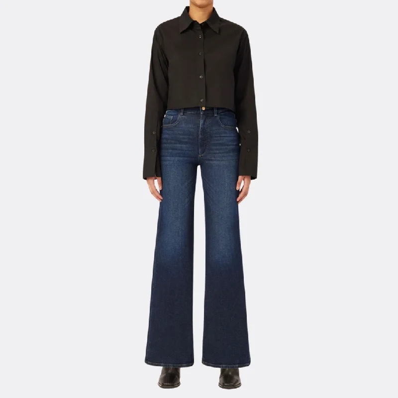 Women's straight - leg lounge pants Mom jeans for a nostalgic and casual look Hepburn Wide Leg (Mediterranean) Women's straight - leg lounge pants Mom jeans for a nostalgic and casual look Hepburn Wide Leg (Mediterranean)
