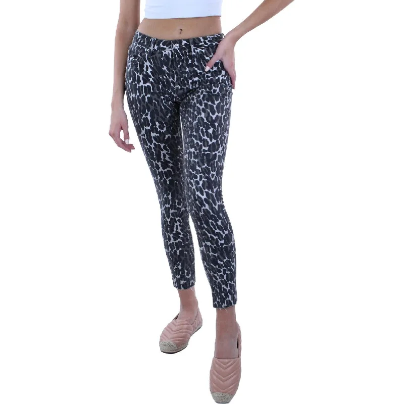 Women's spring - fresh floral pants Skinny women jeans with a form - fitting design Jackie Womens Animal Print Skinny High-Waist Jeans