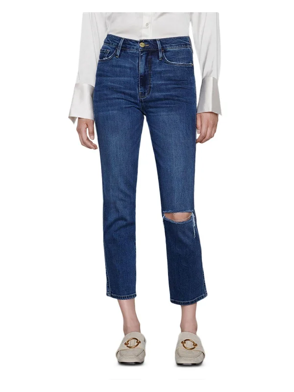 Women's fall - appropriate corduroy pants Distressed women jeans for a trendy and edgy look Le Sylvie Womens High Rise Distressed Cropped Jeans Women's fall - appropriate corduroy pants Distressed women jeans for a trendy and edgy look Le Sylvie Womens High Rise Distressed Cropped Jeans