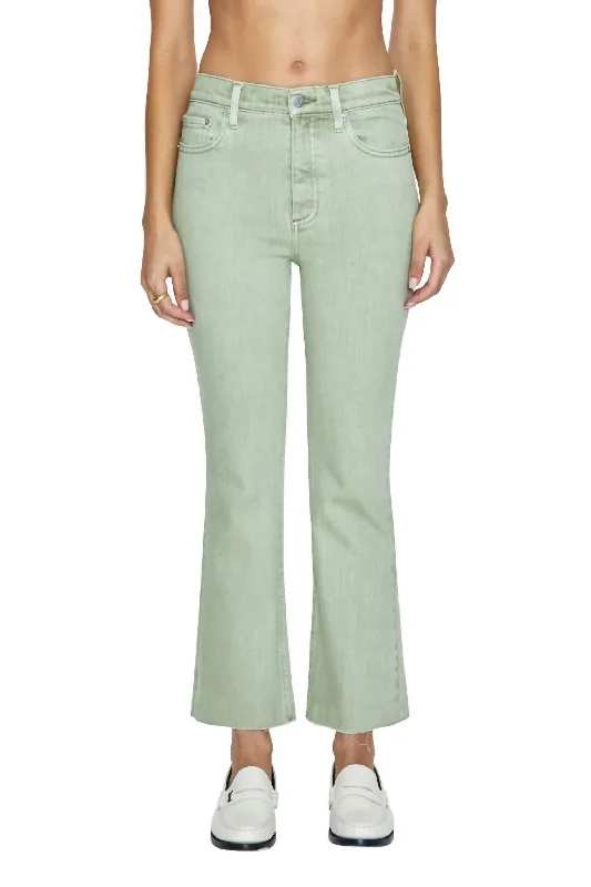 Women's matching top and pants set Mom jeans for a nostalgic and casual look Lennon High Rise Crop Boot Jeans In Sage Snow