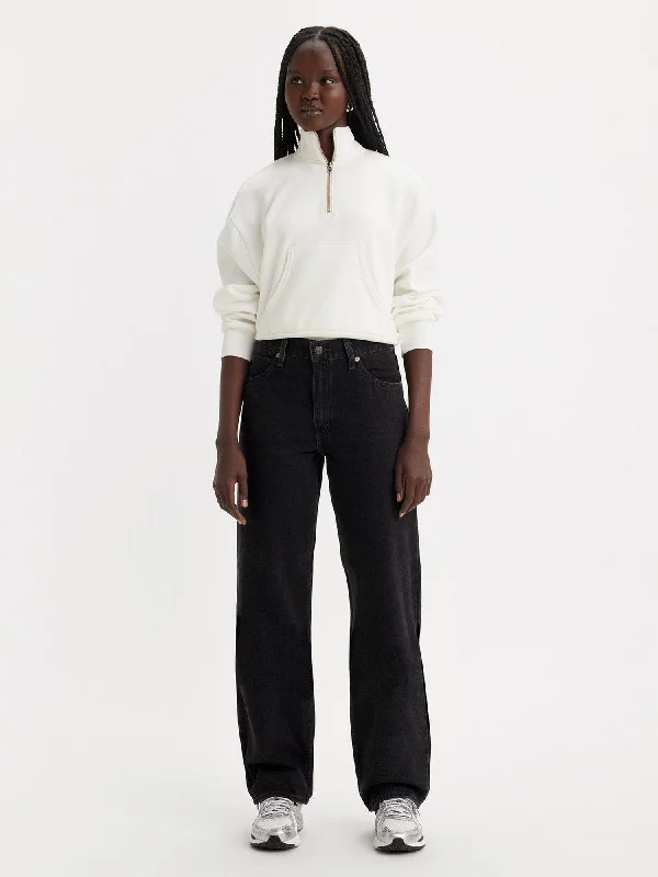 Women's hand - made artisanal pants Acid - wash women jeans with a retro finish Dad Jean - Rosie Posie