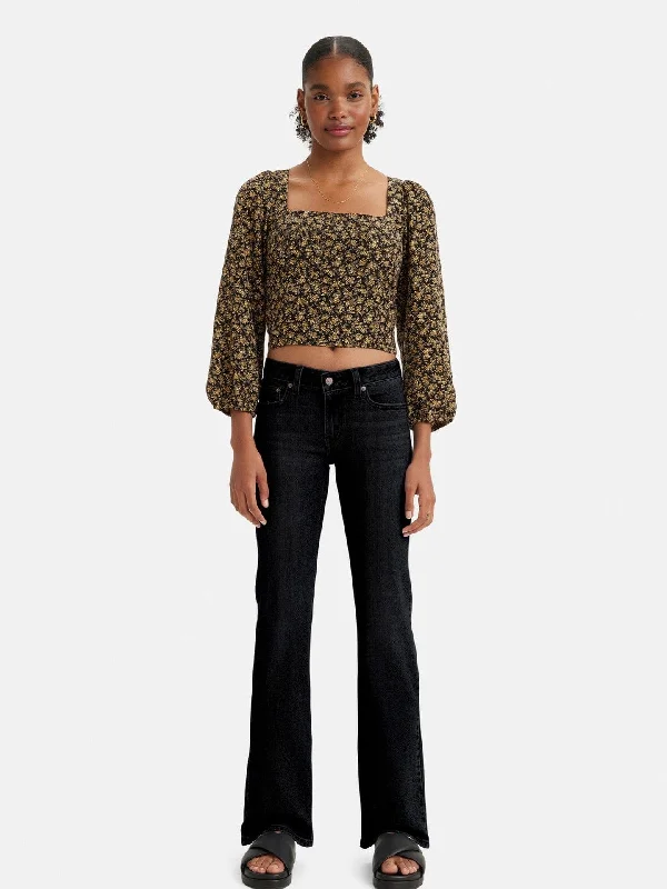 Women's ruffled hem dress pants Cargo women jeans with multiple pockets for added functionality Superlow Boot - Crew Look