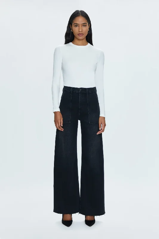 Women's kids - inspired printed pants Colored women jeans in vibrant hues like red and yellow Penny High Rise Wide