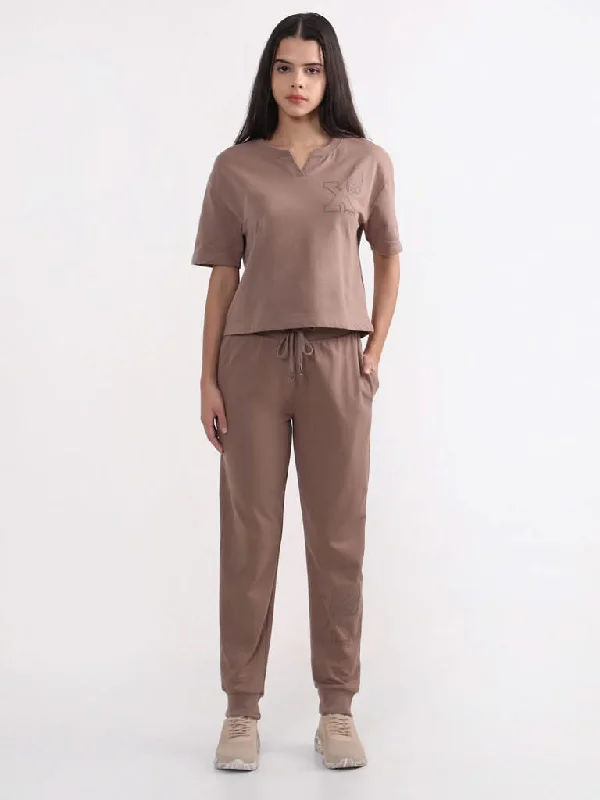 Women's pants for cycling Jeggings women jeans combining the comfort of leggings and style of jeans Studiofit Solid Brown Joggers Women's pants for cycling Jeggings women jeans combining the comfort of leggings and style of jeans Studiofit Solid Brown Joggers