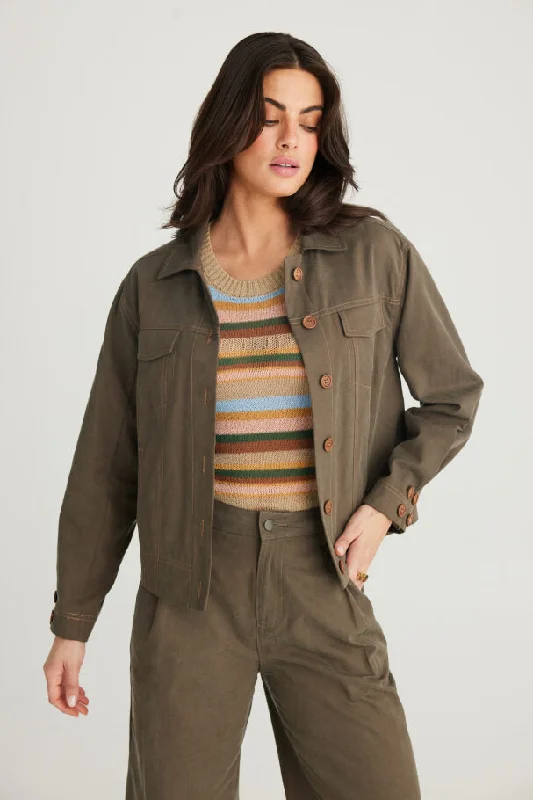 Women's elastic - waist lounge pants Acid - wash women jeans with a retro finish Talisman - TA24093-3 Artemis Jacket