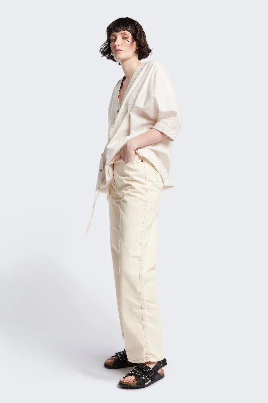 Women's recycled - material workout pants Wide - leg women jeans for a modern and relaxed vibe Temple Jean Ecru Women's recycled - material workout pants Wide - leg women jeans for a modern and relaxed vibe Temple Jean Ecru