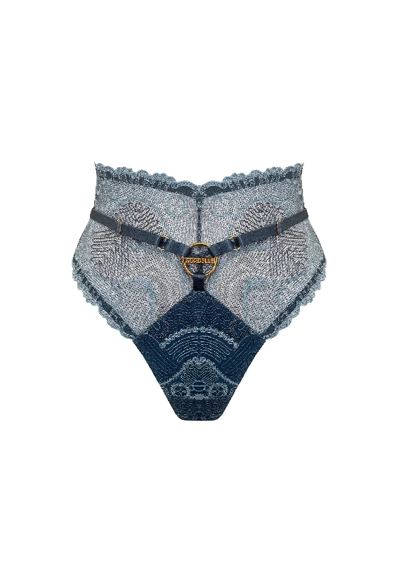 Women's one - piece jumpsuit pants Embroidered women jeans with intricate patterns Tierra High Waist Thong