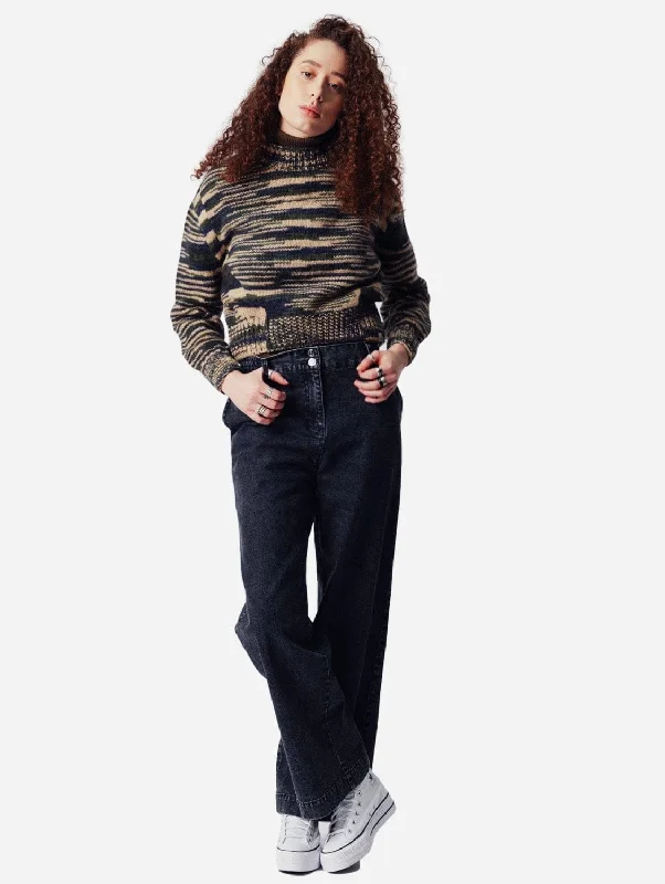 Women's luxury leather pants Stretch women jeans for enhanced mobility and comfort Tiger Organic Cotton Denim Trousers | Washed Grey Women's luxury leather pants Stretch women jeans for enhanced mobility and comfort Tiger Organic Cotton Denim Trousers | Washed Grey