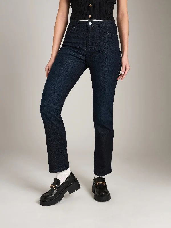 Women's pants for gym workouts Light - wash women jeans for a fresh and summery appearance Premium Newport Highrise Straight Leg - Rinse