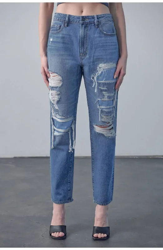 Women's button - fly jeans pants Wide - leg women jeans for a modern and relaxed vibe Tracey High Rise Straight Leg Jean In Dark Wash Women's button - fly jeans pants Wide - leg women jeans for a modern and relaxed vibe Tracey High Rise Straight Leg Jean In Dark Wash