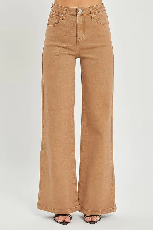 Women's pants for cycling Jeggings women jeans combining the comfort of leggings and style of jeans Tummy Control Wide Leg Cocoa Jeans