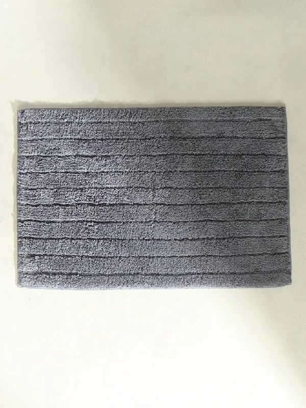 Women's pants for beach parties Straight - leg women jeans with a classic and timeless appeal Westside Home Grey Fluffy Stripe Bath Mat