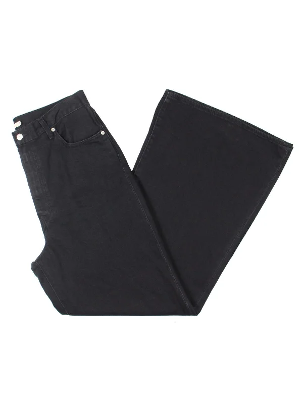 Women's pants with adjustable cuffs Dark - wash women jeans for a sophisticated and slimming effect Womens High Rise Denim Flare Jeans Women's pants with adjustable cuffs Dark - wash women jeans for a sophisticated and slimming effect Womens High Rise Denim Flare Jeans
