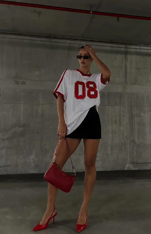 Mini dresses with side slits for a sexy appealBeginning White Jersey Mini Dress