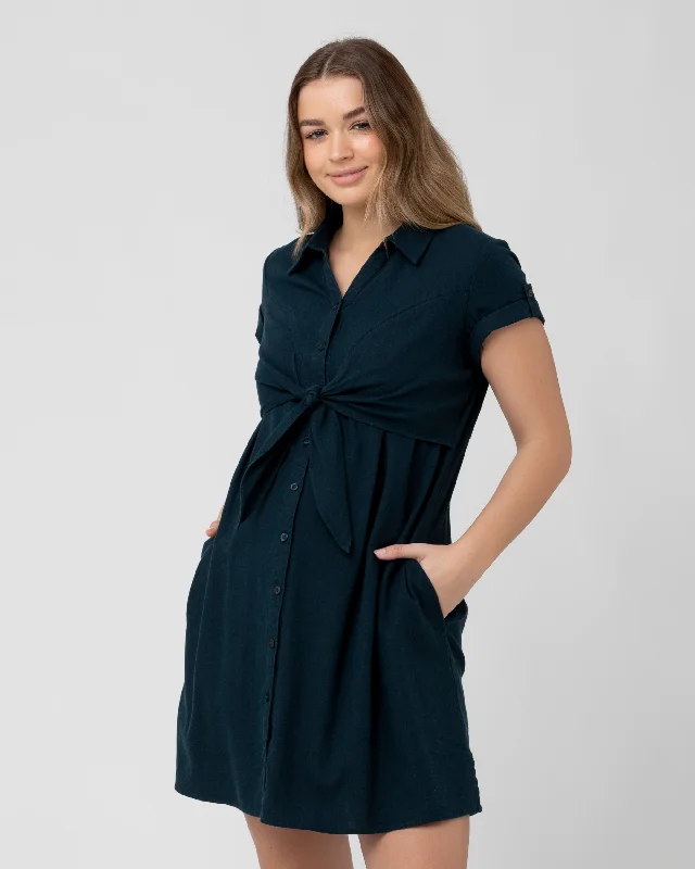 Sequined mini dresses for New Year's EveColette Tie Up Linen Dress Biro