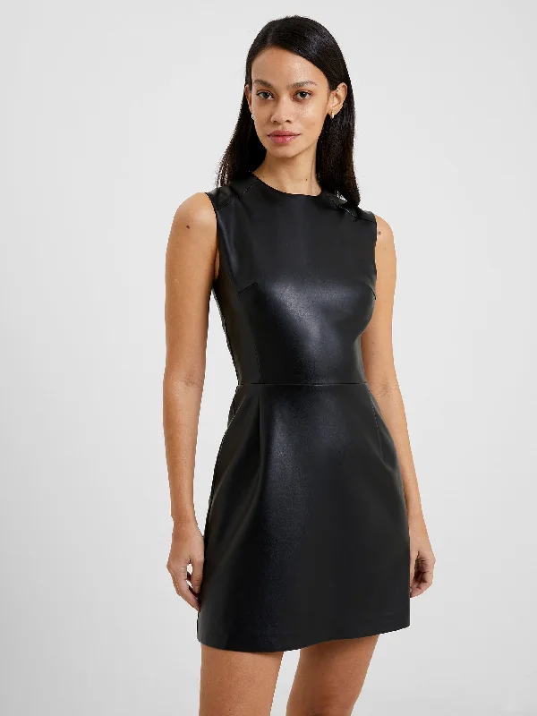 Leather mini dresses for a edgy styleCrolenda PU Mini Dress