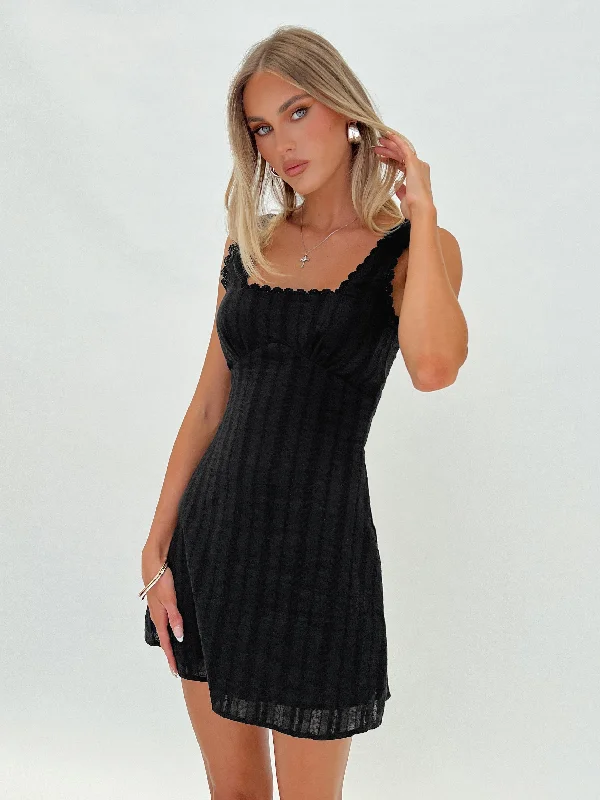 Mini dresses with criss - cross backs for a flirty lookDasha Mini Dress Black