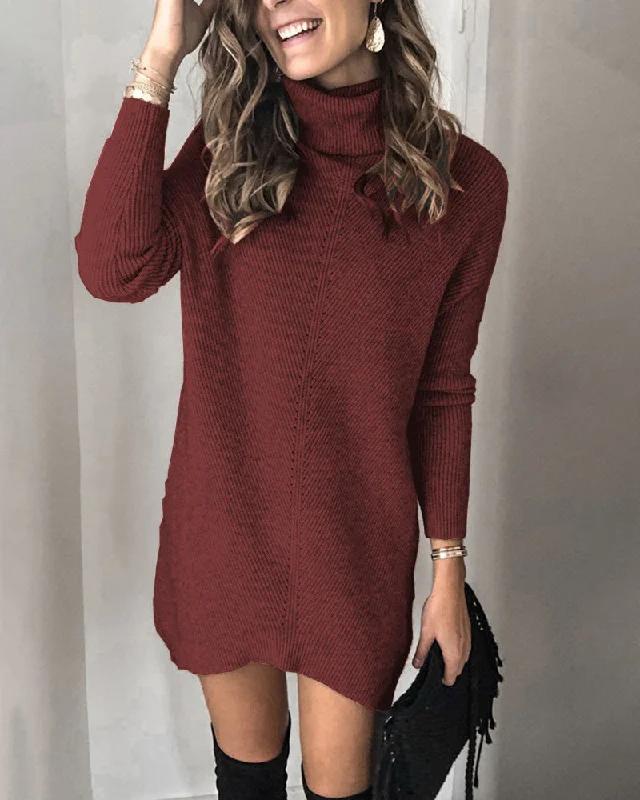 Mini dresses with mesh panels for a sexy and trendy lookKannon Turtleneck Sweater Dress - Cinnamon - FINAL SALE Mini dresses with mesh panels for a sexy and trendy lookKannon Turtleneck Sweater Dress - Cinnamon - FINAL SALE